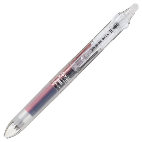 파이롯트 패키지 버전 프릭션 볼 3 슬림 볼펜 0.38mm, 투명, 1개