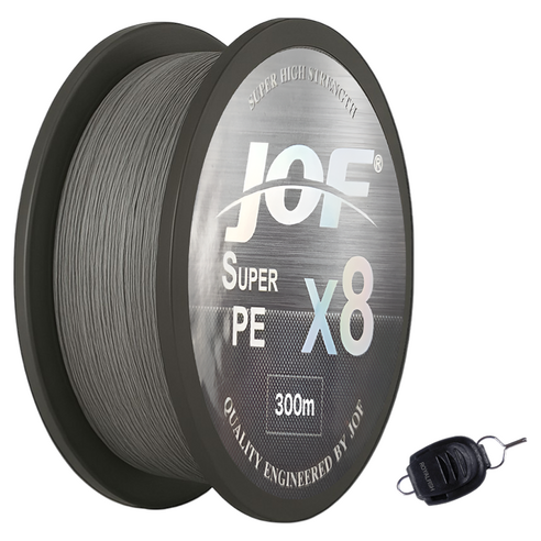 JOF SUPER PE X8 합사 낚시줄 300m+로얄피쉬 라인홀더, 스톤그레이, 1세트