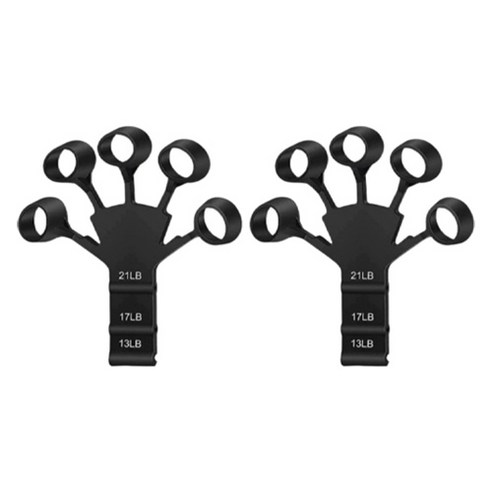 머슬렛 손가락 악력기 스트레칭 운동 기구, 블랙, 2개