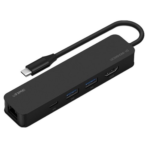 ipTIME Type C 멀티 3.1 USB허브 UC306HDMI-1G, Black, 1개