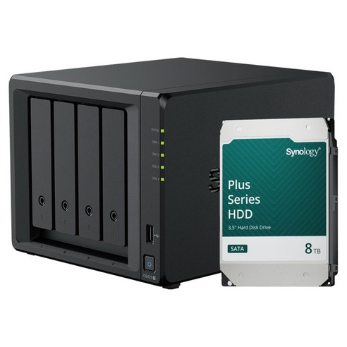 시놀로지 4베이 NAS DS425+ + 하드 HAT3320-8T 세트, DS425+(NAS), HAT3320-8T(하드)