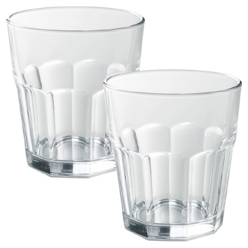 리빙메이트 트라이탄 팔각 물컵 270ml, 투명, 2개
