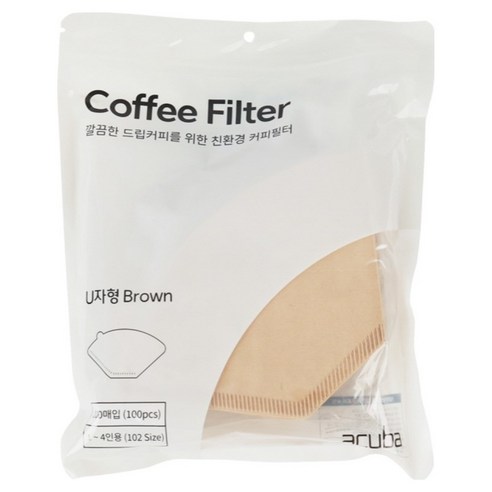 아쿠바 커피필터 CS-U102B, 1개, 100개입
