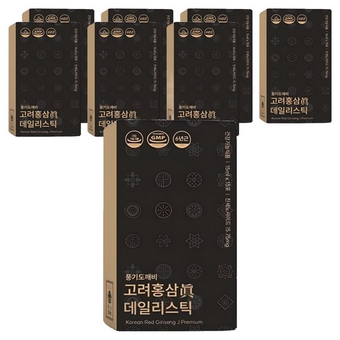 풍기도깨비 고려홍삼진 6년근 데일리스틱 120p, 15ml, 120개