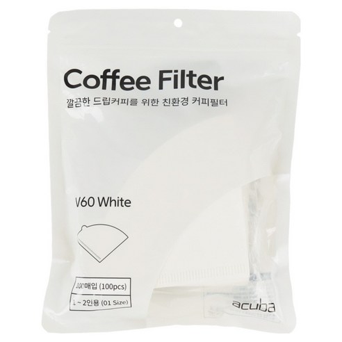아쿠바 커피필터 CS-V01W, 1개, 100개입