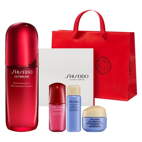 시세이도 얼티뮨 파워 인퓨징 대용량 세럼 75ml + 10ml + 래디언... 솔직 후기 | 피부 타입별 분석 - 상품 이미지 1