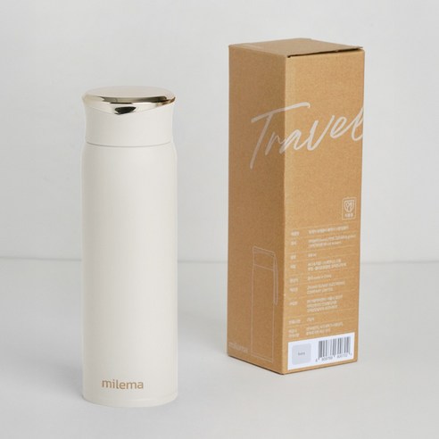 밀레마 트래블러 티 거름망 클래식 스텐 텀블러, 아이보리, 1개, 450ml
