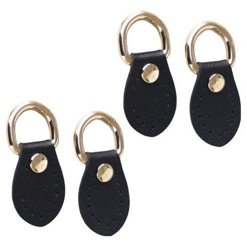 코히모 가죽가방 DIY 스티칭 가죽 연결고리 5W0577 4p, 1개, 블랙 + 골드(후크)