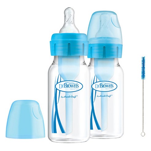 닥터브라운 내로우넥 옵션스 플러스 PP 젖병, 블루, 120ml, 2개