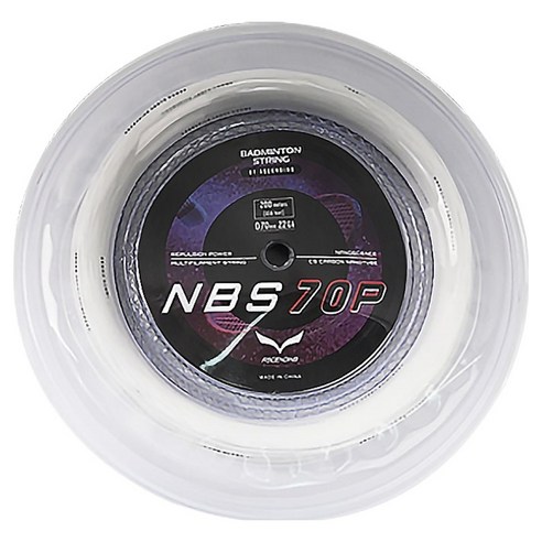 ASCENDING 롤 배드민턴라켓 스트링 NBS70P, 화이트, 1개