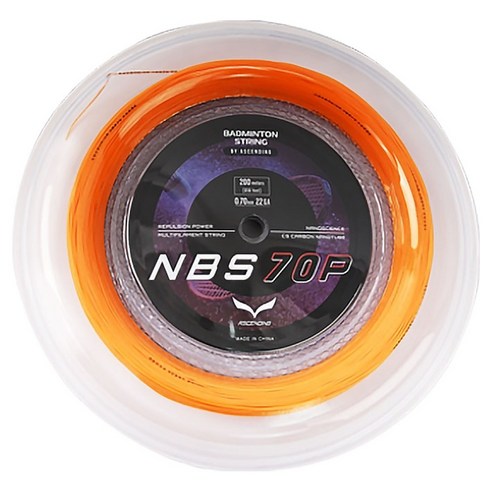 ASCENDING 롤 배드민턴라켓 스트링 NBS70P, 오렌지, 1개