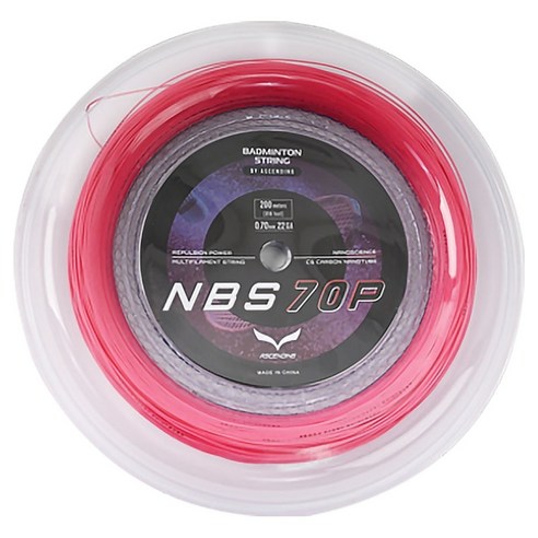 ASCENDING 롤 배드민턴라켓 스트링 NBS70P, 핫핑크, 1개
