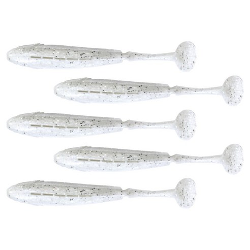 다미끼 엣지쉐드 배스 버징 노싱커 쉐드웜 12.7cm 5p, 031 펄 실버, 18g, 1개