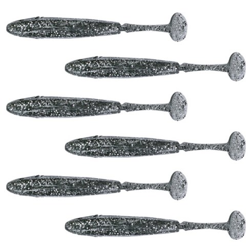 다미끼 엣지쉐드 배스 버징 노싱커 쉐드웜 10.2cm 6p, 007 스모크 실버, 9g, 1개
