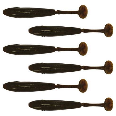 다미끼 엣지쉐드 배스 버징 노싱커 쉐드웜 10.2cm 6p, 411 그린 펌프킨, 9g, 1개