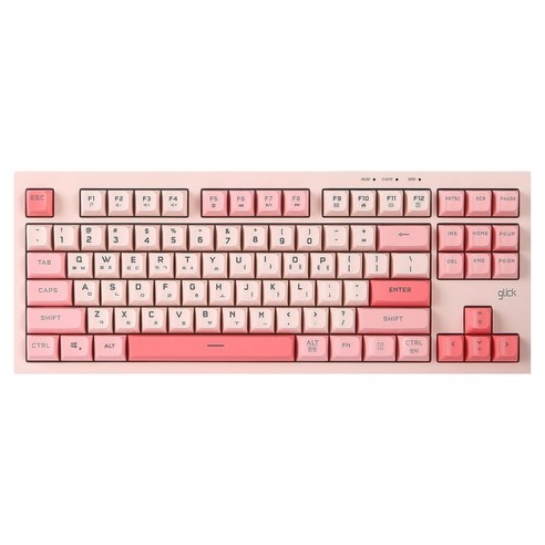 지클릭커 오피스프로 사일런스 M RGB 87키 무소음 유선 텐키리스 키보드, Coral CR1, OPK50, 제조사축