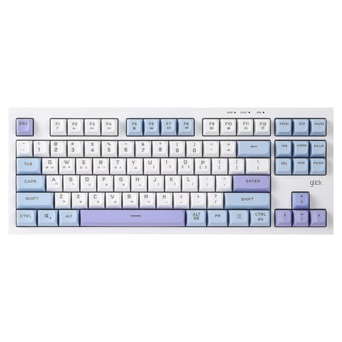 지클릭커 오피스프로 사일런스 M RGB 87키 무소음 유선 텐키리스 키보드, Sky City CR1, OPK50, 제조사축