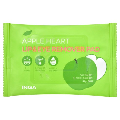 잉가 하트 앤 립 앤 아이 리무버 패드, 30매입, 1개