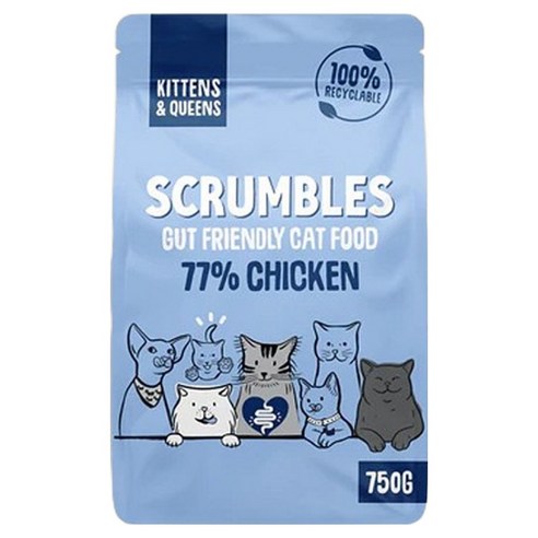 스크럼블즈 키튼 앤 퀸스 캣 건식사료, 750g, 1개, 닭
