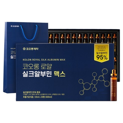 코오롱제약 로얄 실크알부민 맥스 30p + 쇼핑백