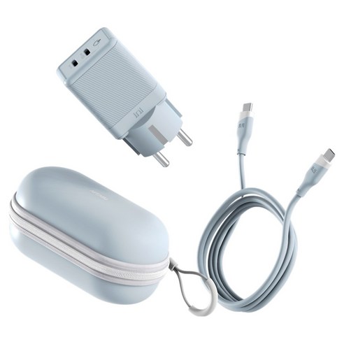 아트뮤 USB PD 45W 초고속 충전기 + C타입 케이블 스타터팩 세트, 혼합색상, 1개