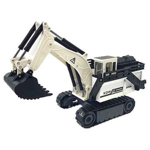 1 : 87 BACKHOE EXCAVATOR 굴삭기 중장비 모형 다이캐스트 KDW116558WH, 화이트, 1개