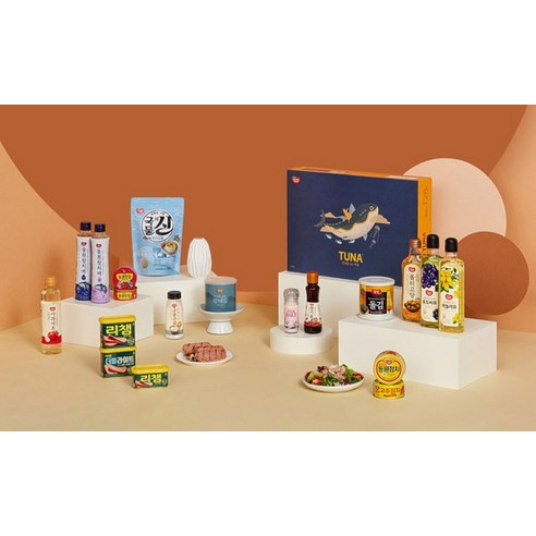 동원참치 선물세트 12C호 + 쇼핑백 후기 분석 - 선물 상자 측면 디자인