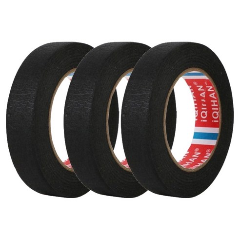 다다 칼라 종이 디자인 마스킹 테이프 20mm x 15m, 블랙, 3개