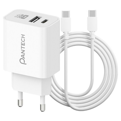 팬택 25W 2포트 초고속충전기 + 45W CtoC 케이블 2m 세트 개봉기 | 실사용 후기 - 상품 이미지 1