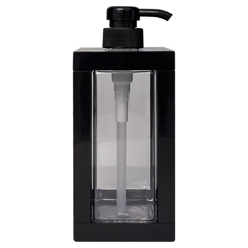 인블룸 깔끔한 주방세제 사각 디스펜서 일반형 750ml, 블랙, 1개