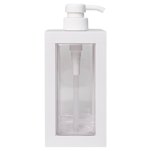 인블룸 깔끔한 주방세제 사각 디스펜서 일반형 750ml, 화이트, 1개