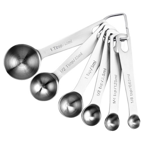 칼딘 스테인리스 계량스푼 6종 세트, 1세트
