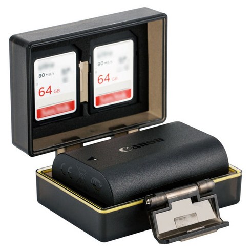 JJC 소니 NP-FW50 캐논 R8 LP-E17 니콘 EN-EL15 SD카드 보관 배터리 케이스, 1개, BC-UN2