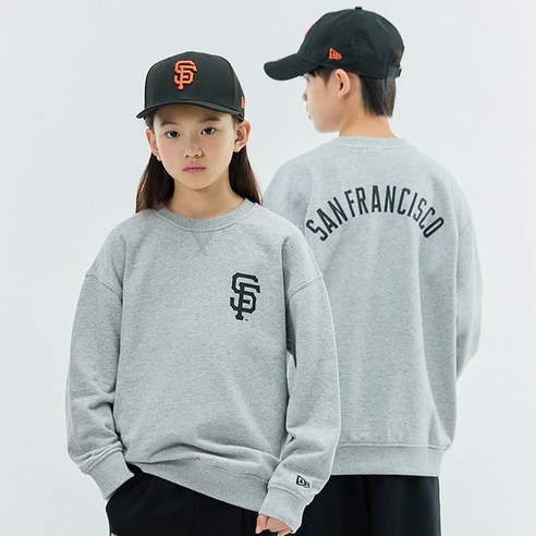 뉴에라 아동용 MLB 베이직 로고 맨투맨 샌프란시스코 자이언츠