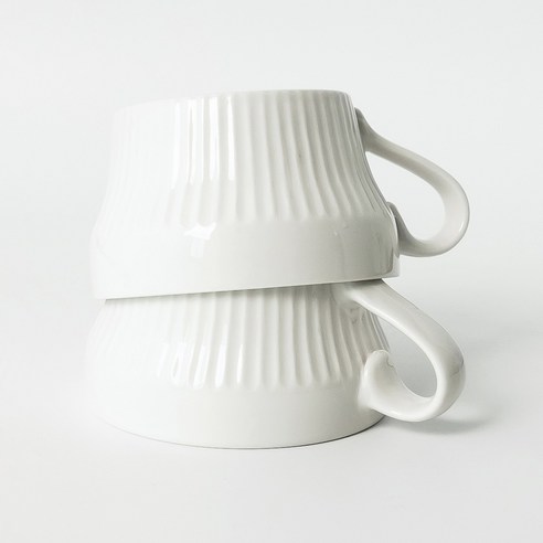 로코리빙 오르센 라떼 머그컵 350ml, 화이트, 2개