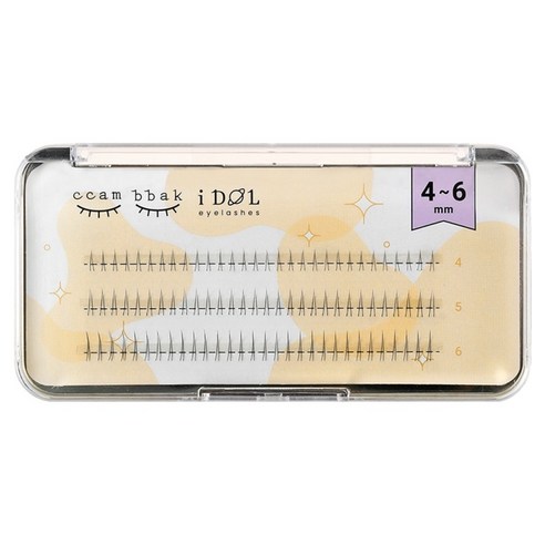 깜빡 아이돌래쉬 인조 가닥속눈썹 4~6mm, 언더 V, 1개