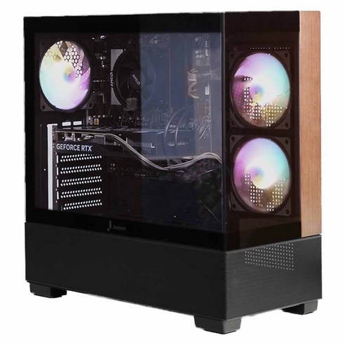 주연테크 2025 카운터 D6 라이젠5 라이젠 7000 시리즈 라데온 RX 9070 XT, 블랙, 16GB, 512GB, WIN11 Home, D675F97XTW-B
