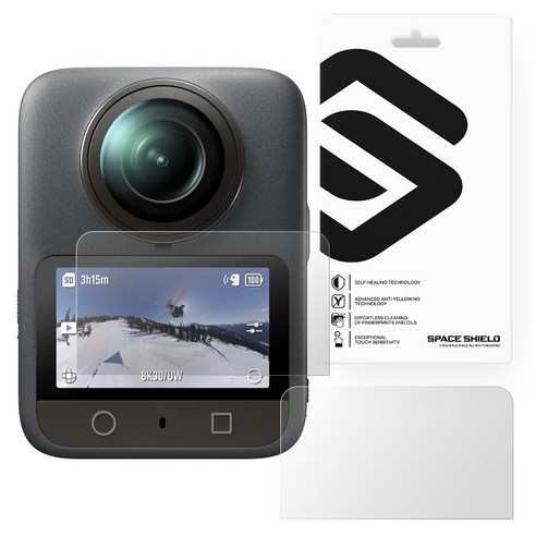 스페이스쉴드 DJI 오즈모 360 아머 플렉스 스크린 보호 9H 풀커버 강화유리 액정보호필름 2p 세트, 1세트
