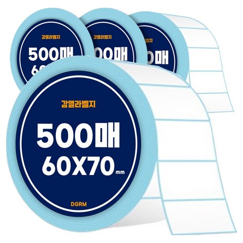 동그라미 바코드 감열라벨지 500p, 4개