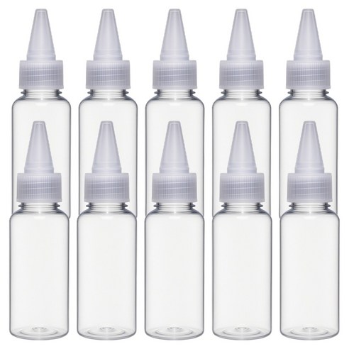 리빙메이커 소분 휴대용 뾰족캡 오일 공병 100ml, 10개, 투명