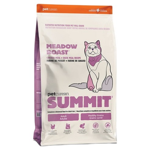 펫큐리안 써밋 어덜트 고양이 미도우 로스트 치킨 오리 레시피 건식사료, 1.36kg, 1개, 닭+오리