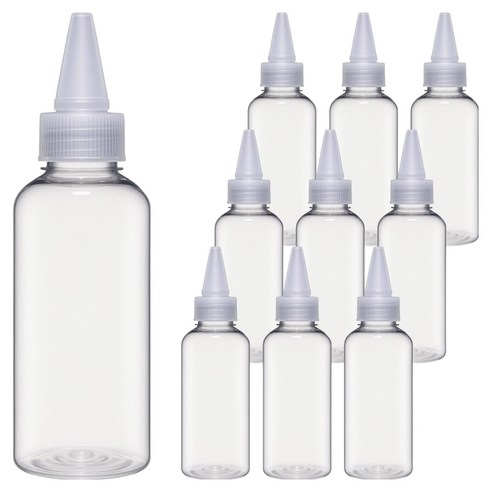 리빙메이커 소분 휴대용 뾰족캡 오일 공병 200ml, 10개, 투명