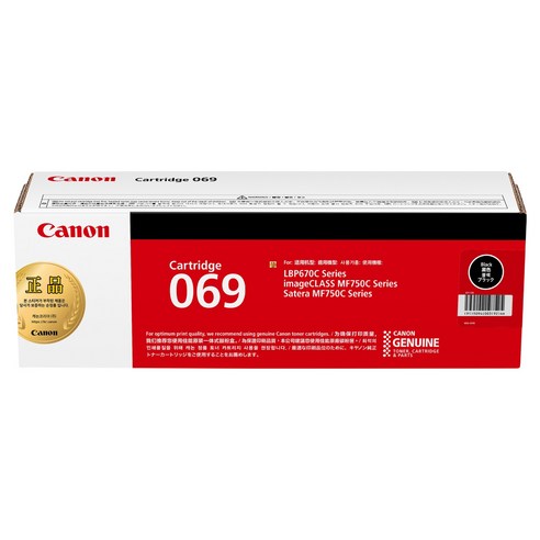 캐논 정품 토너 카트리지 CRG-069, 1개, Black