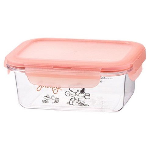락앤락 테이블탑 스누피 직사각 밀폐용기, 1개, 460ml