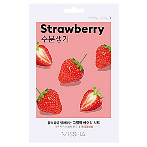 미샤 에어리 밀착 시트마스크 딸기, 1개입, 1개