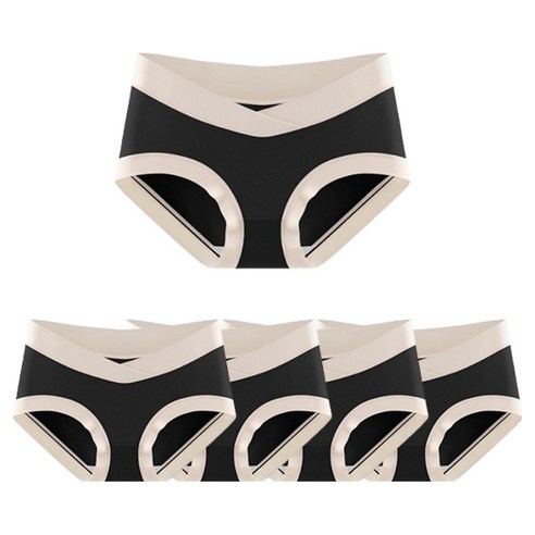 조이멀티 엠케이 배색 심리스 임산부 산전산후 팬티 5p 세트
