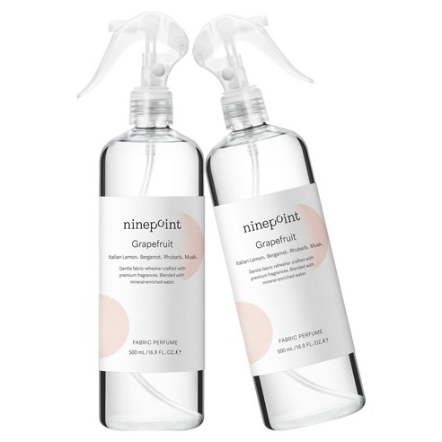 나인포인트 섬유향수 대용량 섬유탈취제, 그레이프프룻, 500ml, 2개