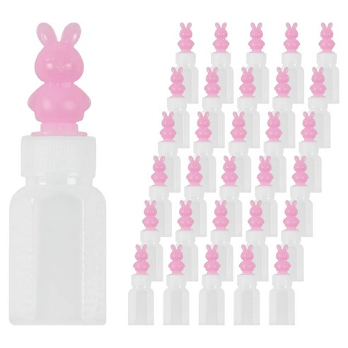 PE 분홍 토끼 뚜껑 캐릭터 물약병 12ml, 100개