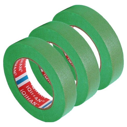 다다 칼라 종이 디자인 마스킹 테이프 20mm x 15m, 그린, 3개
