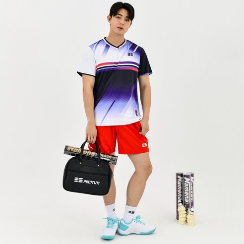 spectrum 남성용 배드민턴 경기복 티셔츠 ST-2524